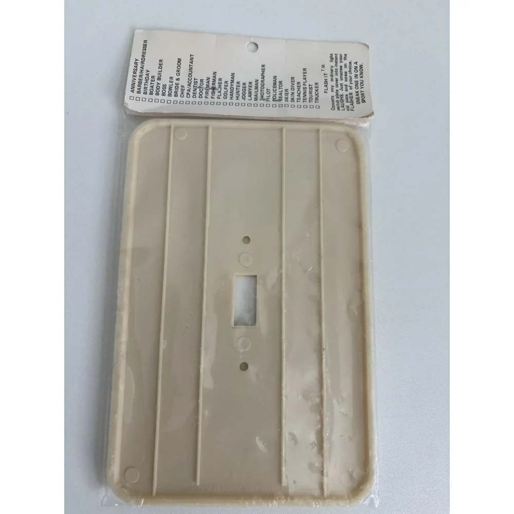 Vintage 1976 Flash It Corp Golfer Light Switch Plate Cover NOS Novelty Gag Gift